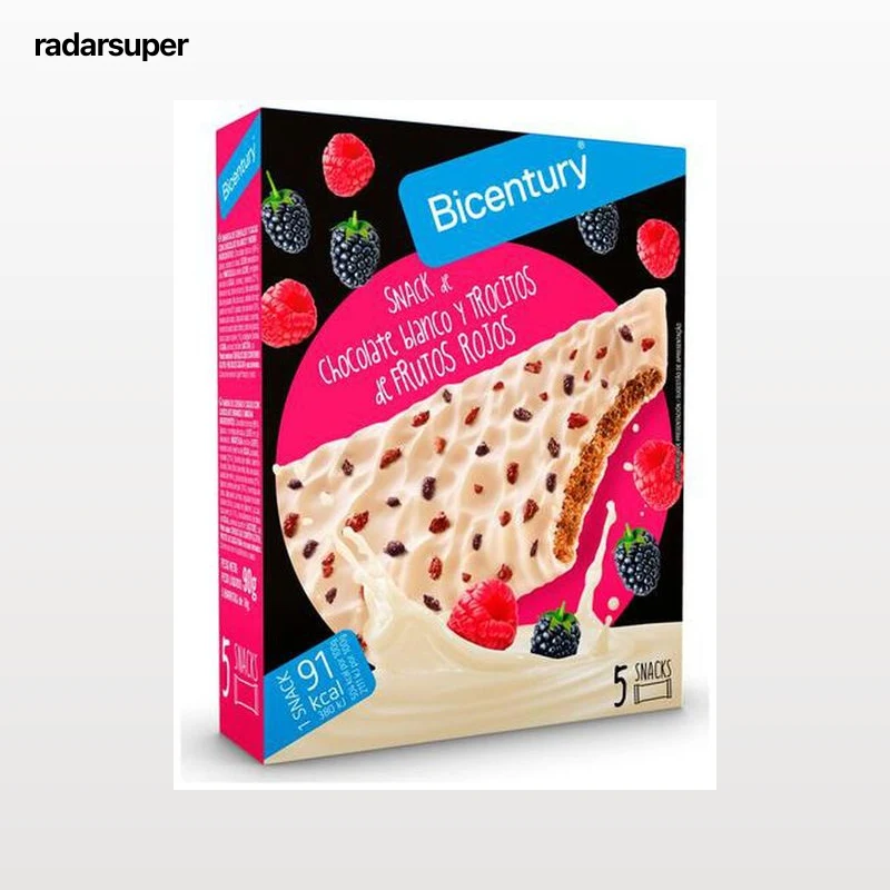 Barritas Bicentury 5u chocolate blanco y frutos rojos