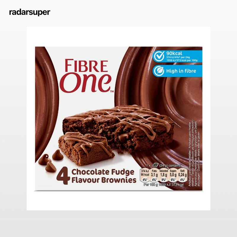 Barritas de brownie de chocolate Fibre one 96 g