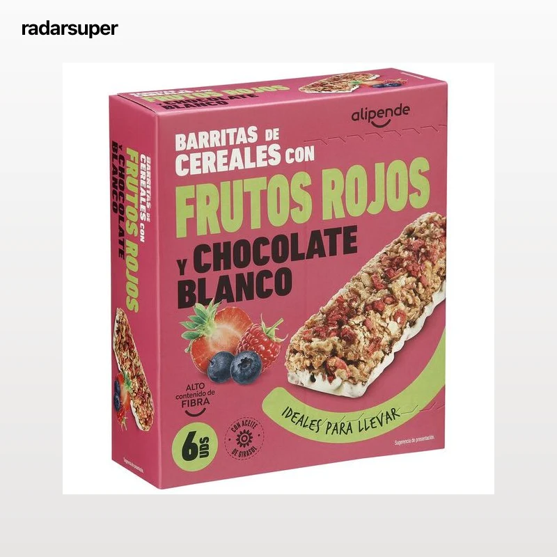 Barritas de cereales Alipende 129g con frutos rojos