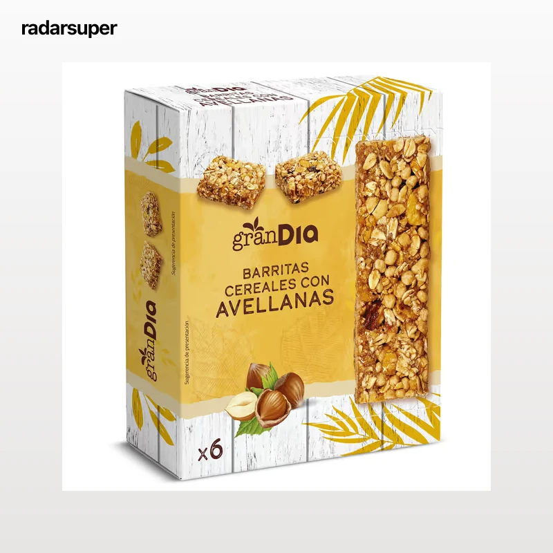 Barritas de cereales con avellanas Gran Dia 150 g