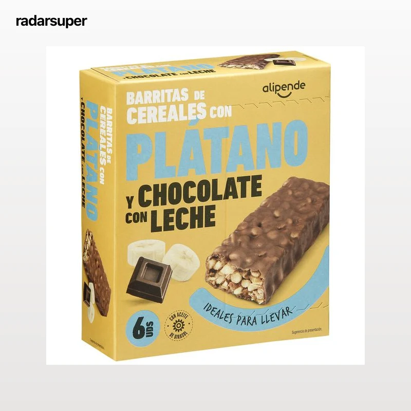 Barritas cereales con plátano y chocolate Alipende 156g