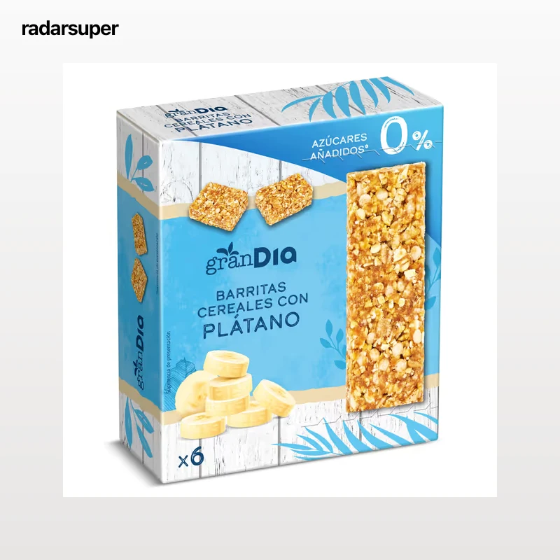 Barritas de cereales con plátano sin azúcares añadidos Gran Dia 150 g