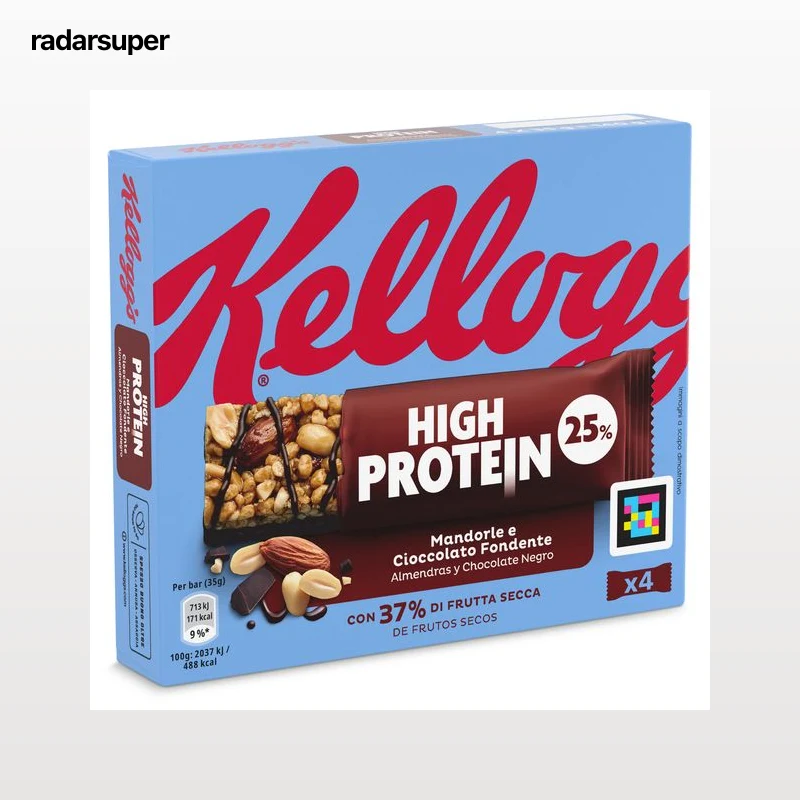 Barritas de chocolate y almendras high protein Kellogg's 140 g