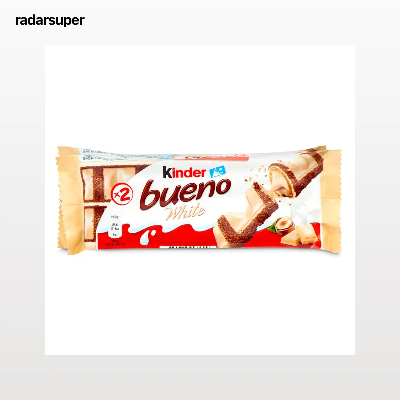 Barritas de chocolate blanco y avellanas Kinder 3 x 39 g