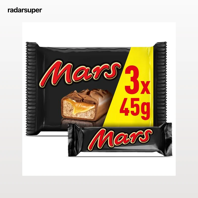 Barritas de chocolate y caramelo 3 unidades Mars 135 g
