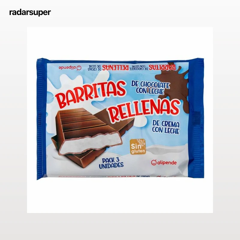 Barritas chocolate con leche Alipende 105g