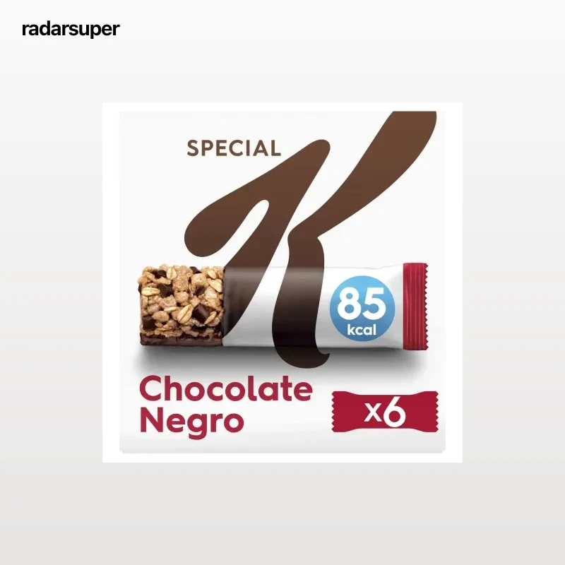 Barritas de cereales integrales con chocolate negro Special Kellogg's 6 unidades de 21,5 g.