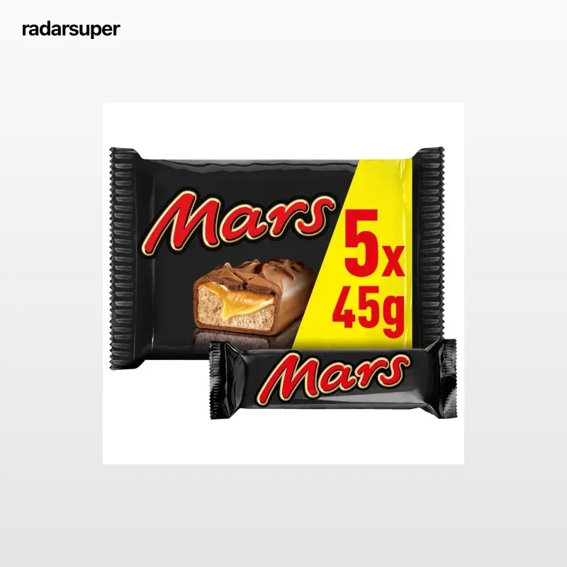 Barritas de chocolate con leche, crema de turrón y caramelo Mars 5 ud.