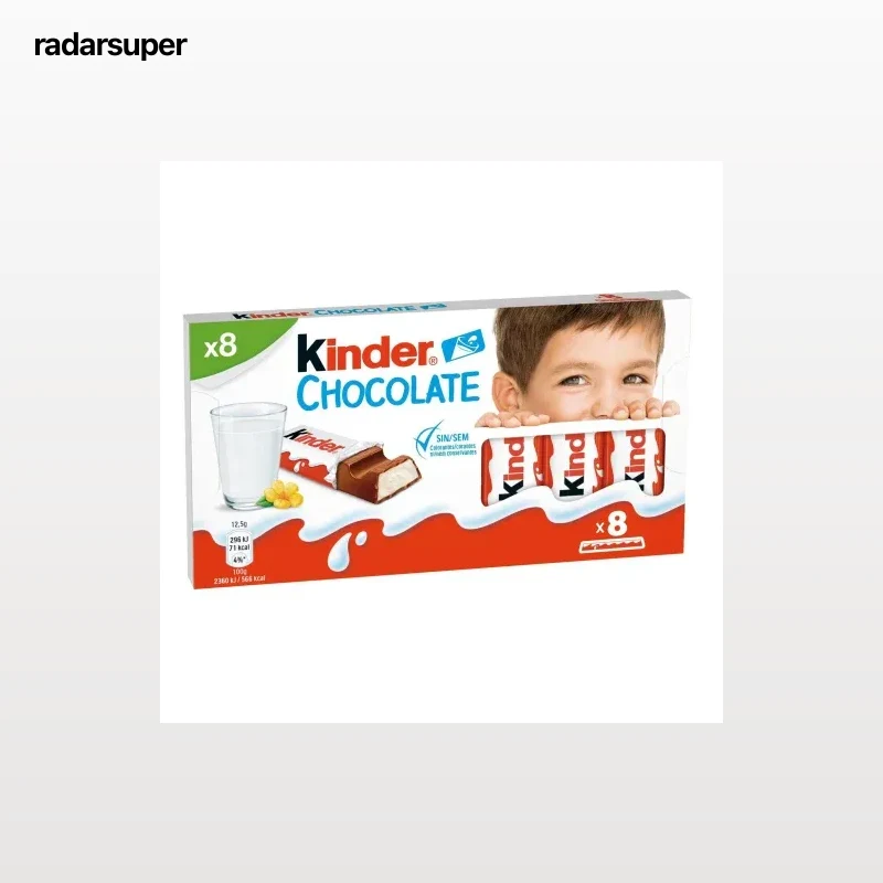 Barritas de chocolate con relleno de crema de leche Kinder Chocolate 100 g.