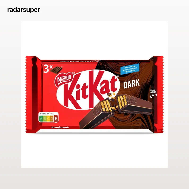 Barritas de galleta con chocolate negro 70% Kit Kat 3 x 41.5 g
