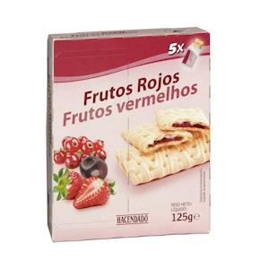 Barritas de galleta y frutos rojos