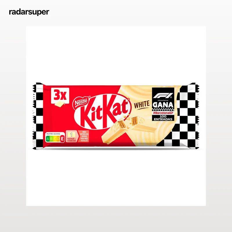 Barritas de galleta recubiertas de chocolate blanco Kit Kat 3 x 41.5 g