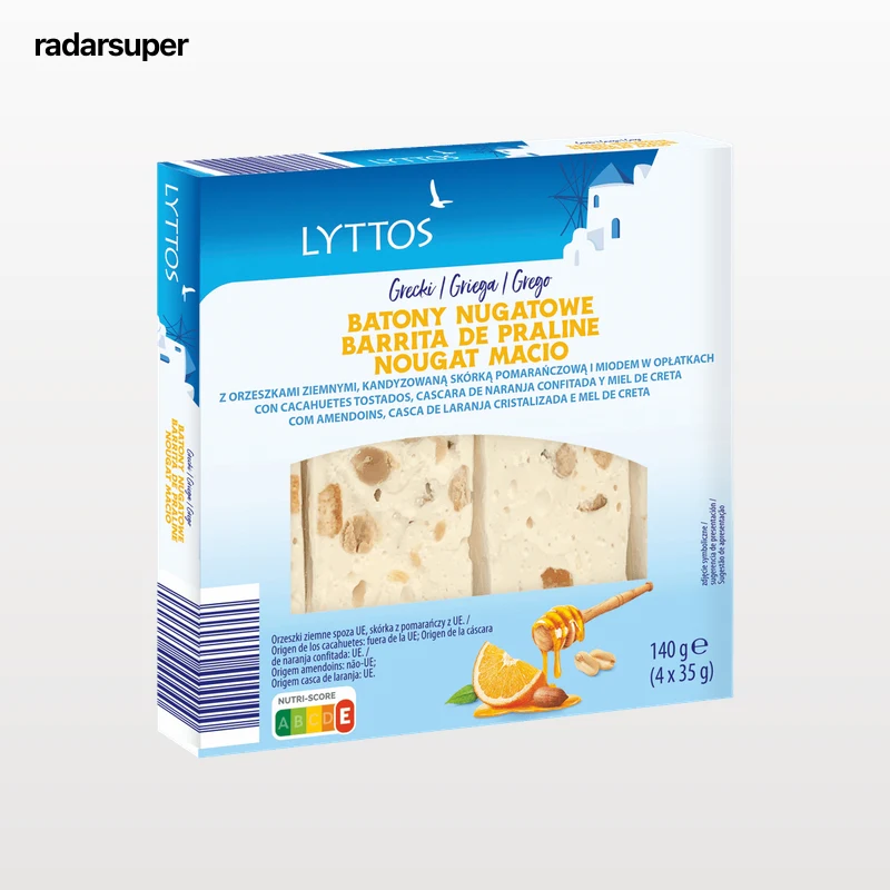 Barritas de turrón con cacahuete naranja y miel