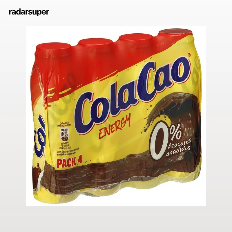 Batido 0% azúcares añadidos Energy Cola Cao Pack 4