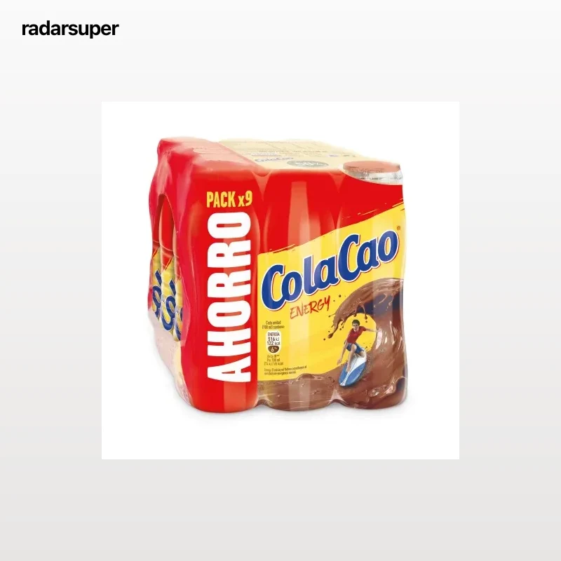Batido de cacao Energy Cola Cao pack de 9 botellas de 188 ml.