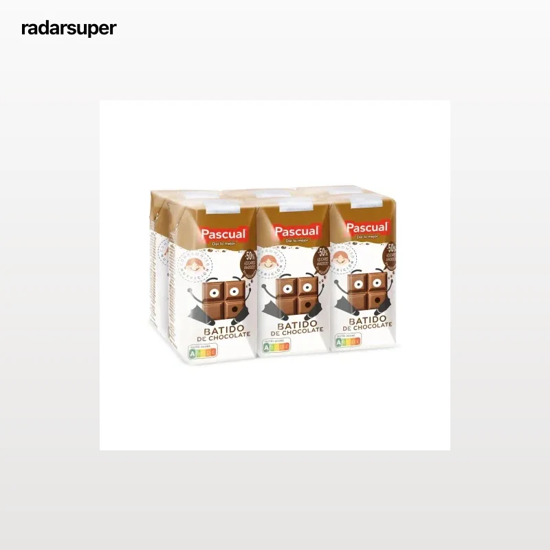 Batido de chocolate Pascual pack de 6 briks de 200 ml.