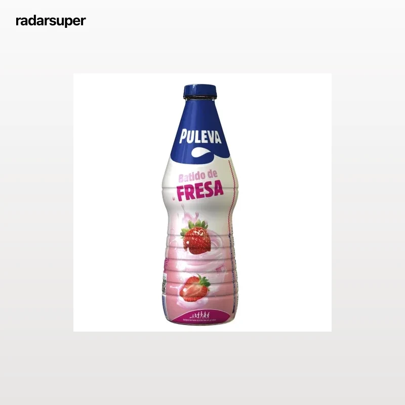 Batido de fresa 40% menos azúcar Puleva sin gluten botella 1 l.