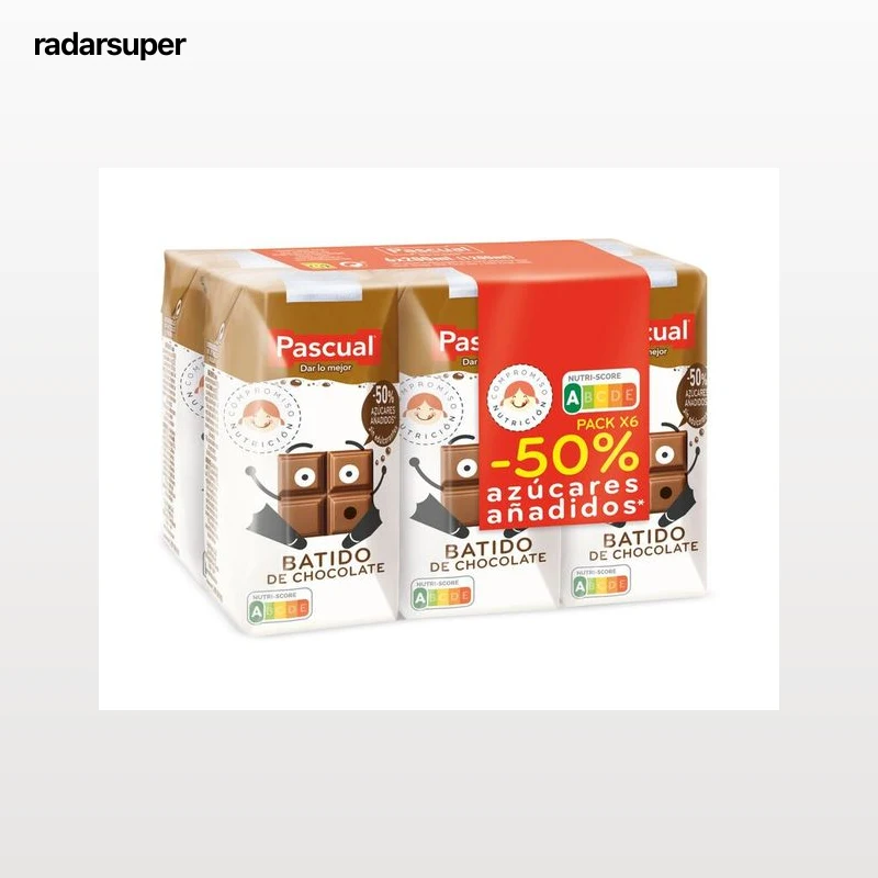 Batido Pascual 200ml pack 6 chocolate
