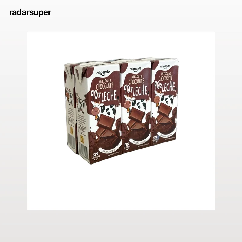 Batido con sabor a chocolate 90% leche pack 6 Alipende 200 ml