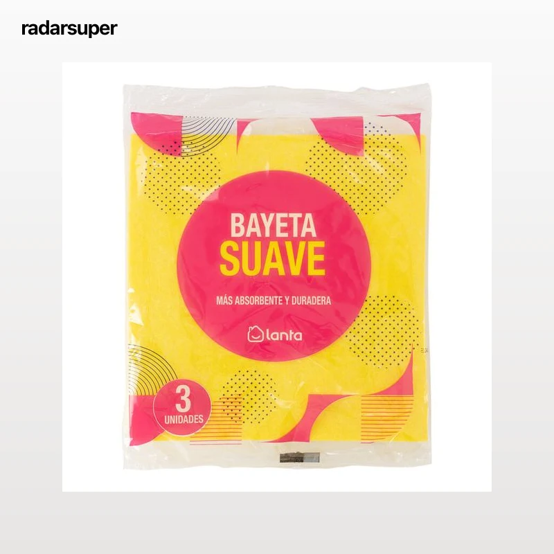 Bayeta Lanta 3 uds suave amarilla multiusos