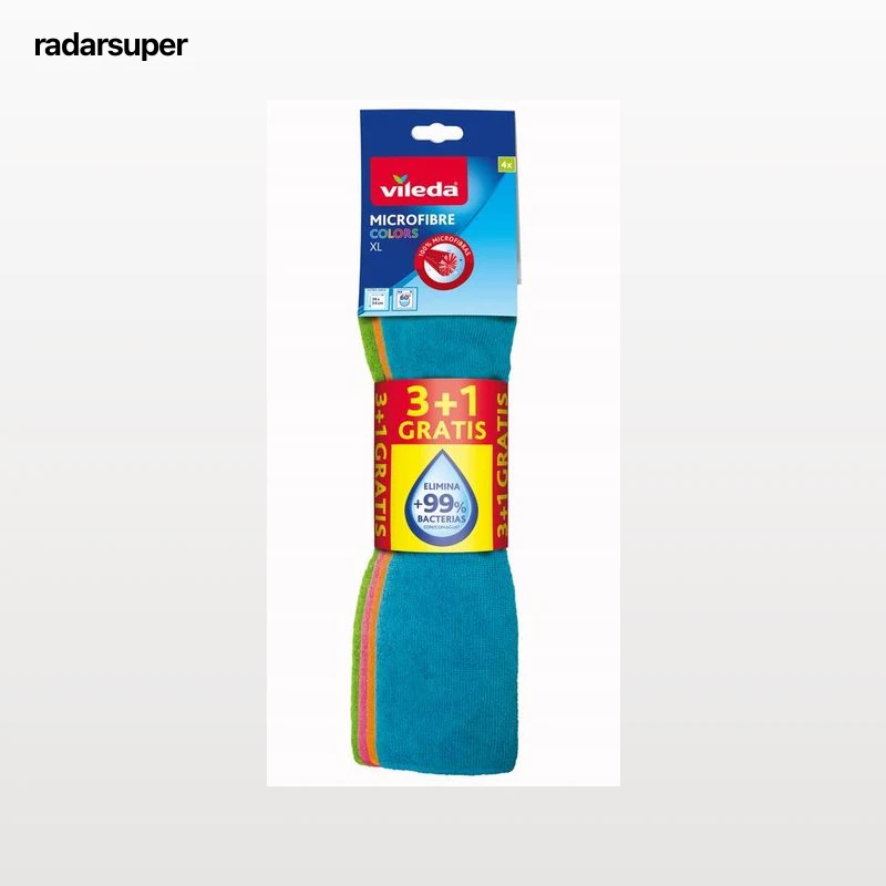 Bayeta de microfibras Vileda 3+1u colors xl