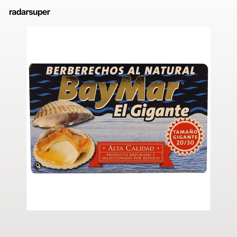 BAYMAR Berberechos al natural El Gigante 20/30 piezas 65 g.