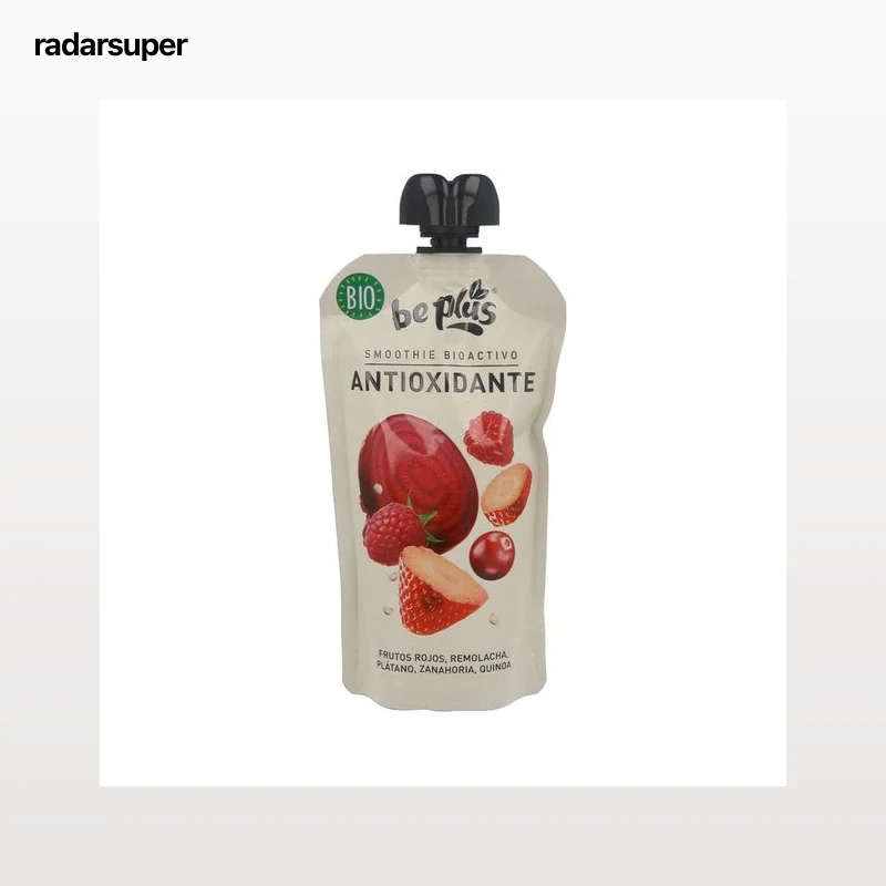 BE PLUS Preparado de frutas : frutos rojos remolacha, plàtano, zanahoria y quinoa ecológico 150 g.
