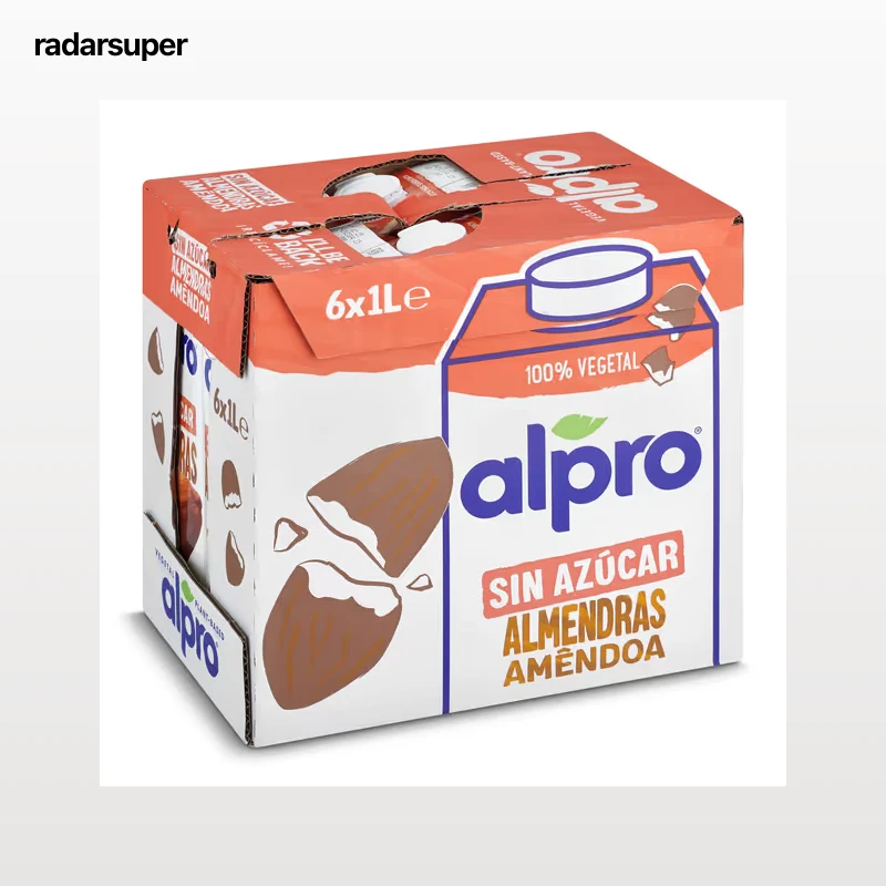 Bebida de almendras sin azúcar Alpro pack 6 x 1 L