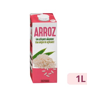 Bebida de arroz sin azúcares añadidos