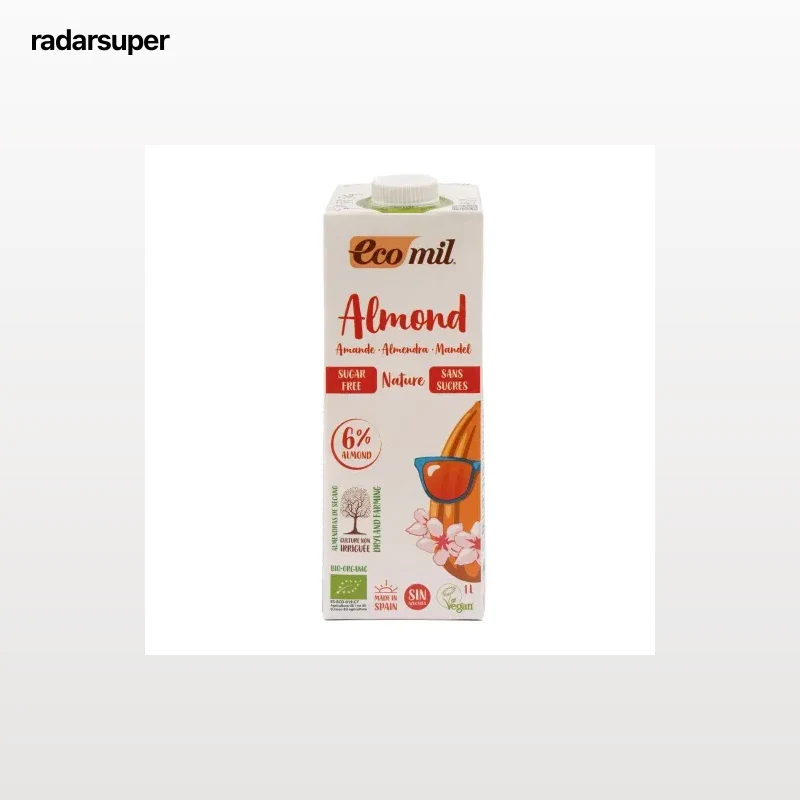 Bebida de almendra EcoMil sin gluten y sin azúcar brik 1 l.