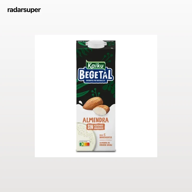 Bebida de almendra Kaiku BeGetal sin gluten sin lactosa y sin azúcar añadido brik 1 l.