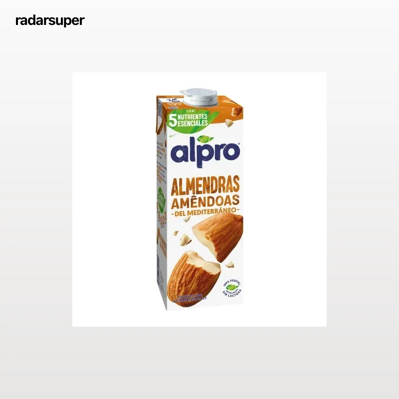 Bebida de almendras Alpro sin gluten y sin lactosa brik 1 l.
