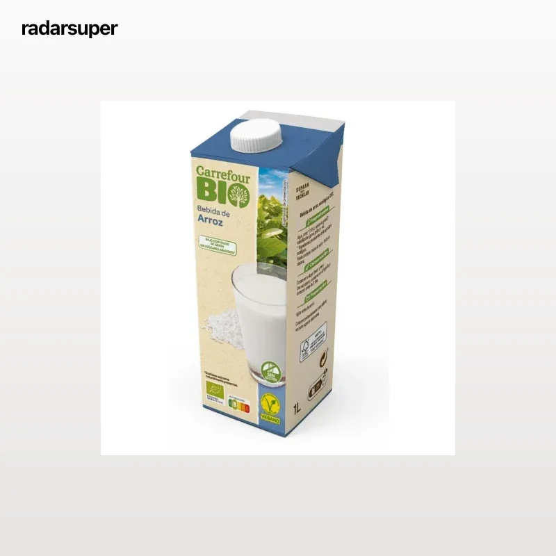 Bebida de arroz ecológica Carrefour Bio brik 1 l.