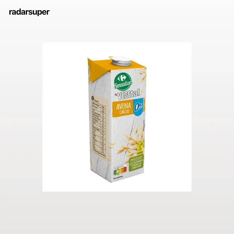 Bebida de avena calcio 0% azúcar Carrefour Sensation 1 l.