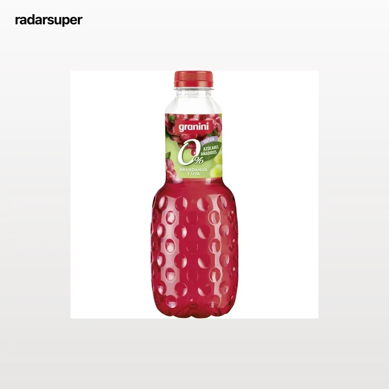 Bebida de fruta arándanos y uva Granini sin azúcares añadidos botella 1 l.