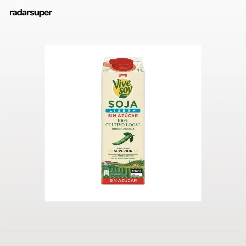 Bebida de soja plus ligera sin azúcar Vivesoy 1 l.