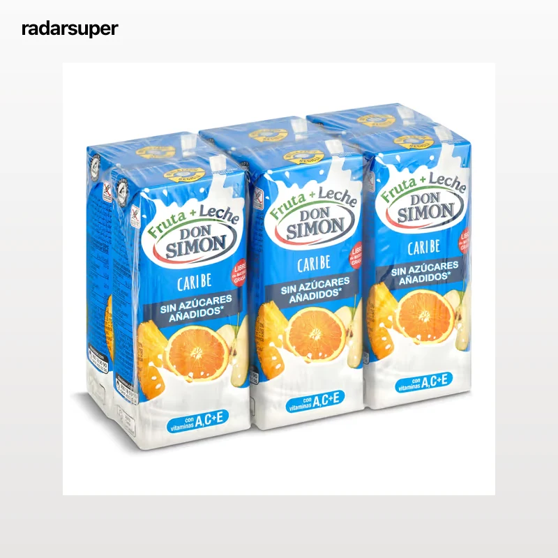 Bebida de fruta y leche caribe Don Simón pack 6 x 200 ml