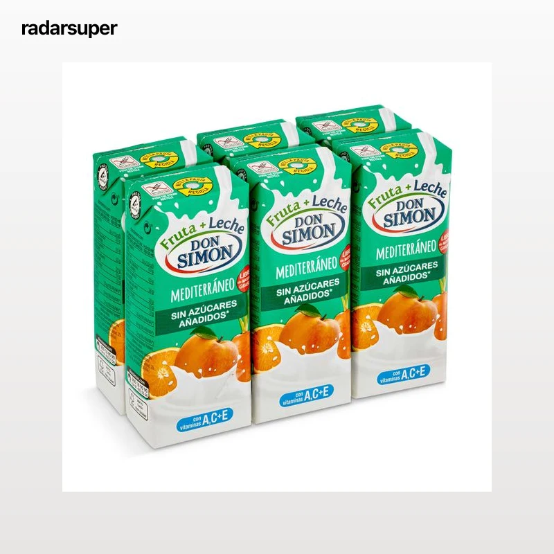 Bebida de fruta y leche mediterráneo Don Simón pack 6 x 200 ml