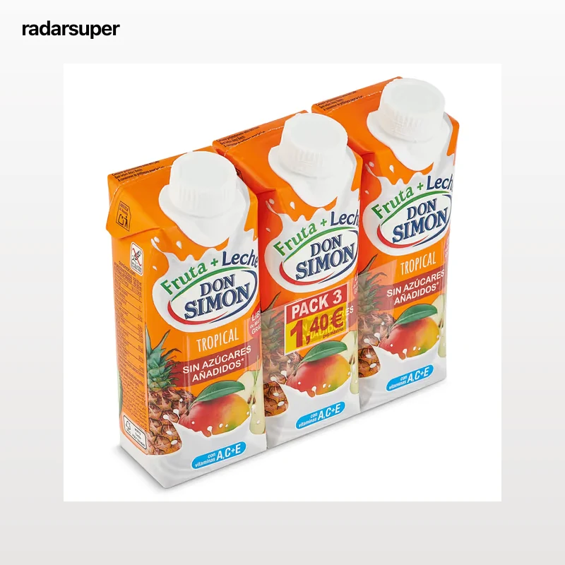 Bebida de fruta y leche tropical Don Simón pack 3 x 330 ml
