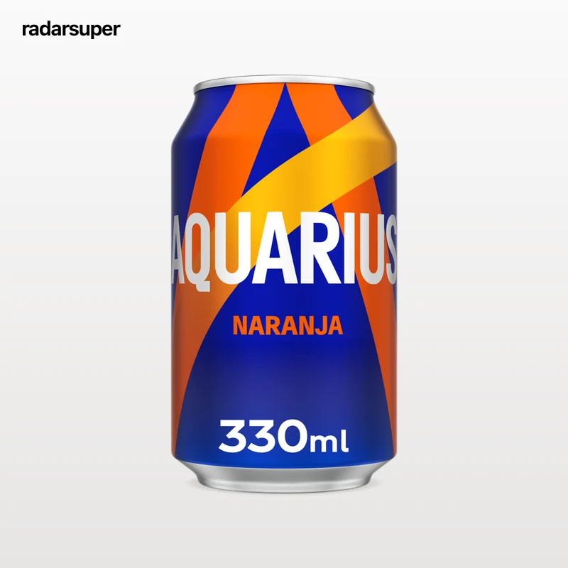 Bebida isotónica Aquarius lata 33cl naranja