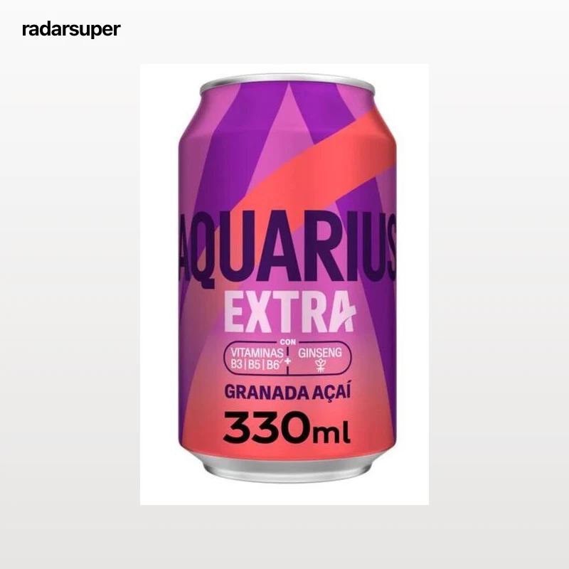 Bebida isotónica extra lata sabor granada acai Aquarius 33cl