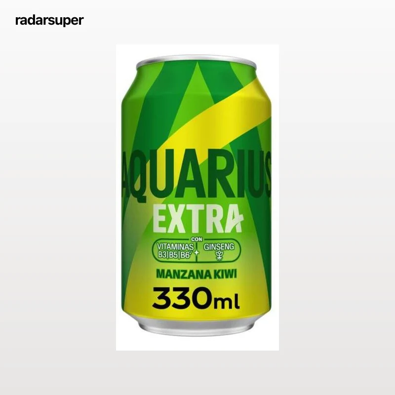 Bebida isotónica extra lata sabor manzana y kiwi Aquarius 33cl