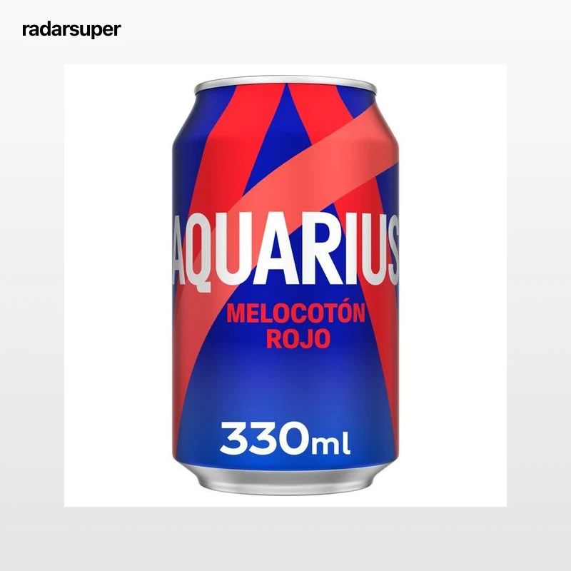 Bebida isotónica de melocotón rojo Aquarius 33cl lata