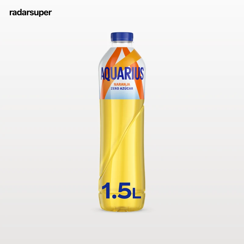 Bebida isotónica zero azúcar Aquarius 1,5l naranja botella