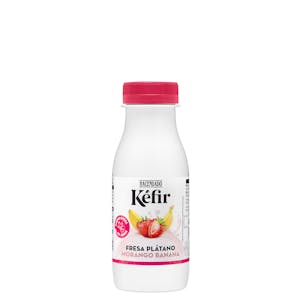 Bebida Kéfir de fresa y plátano