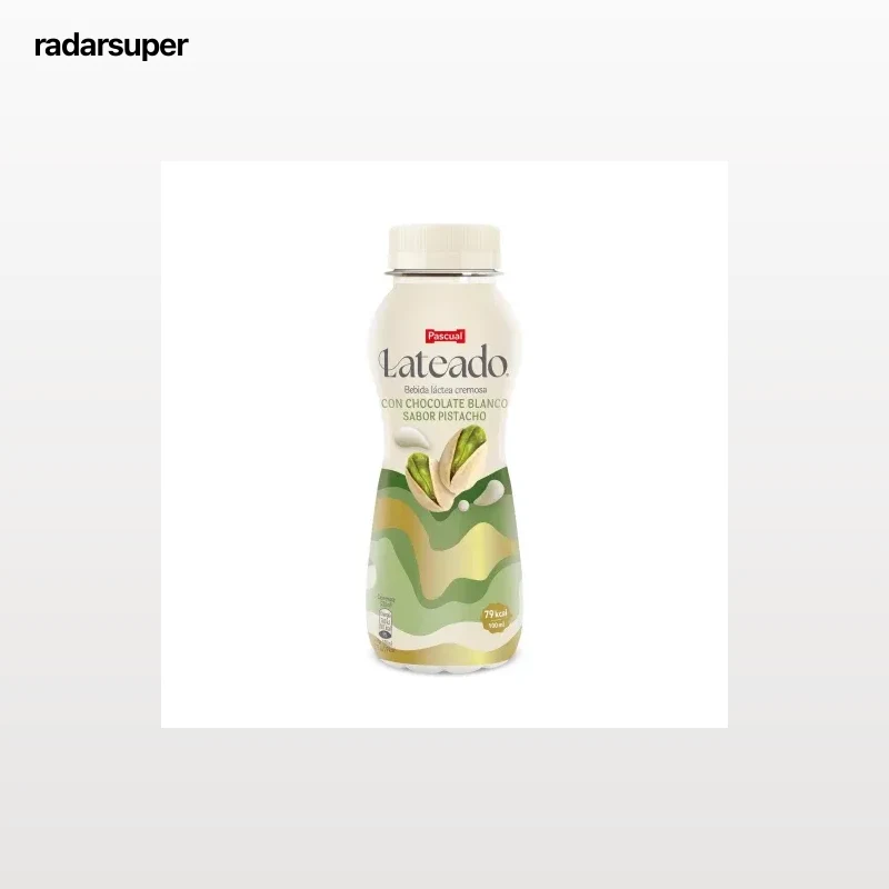 Bebida láctea con chocolate blanco y sabor pistacho Lateado Pascual 230 ml.