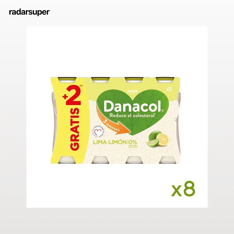 Bebida láctea Danacol colesterol pack 6 lima limón