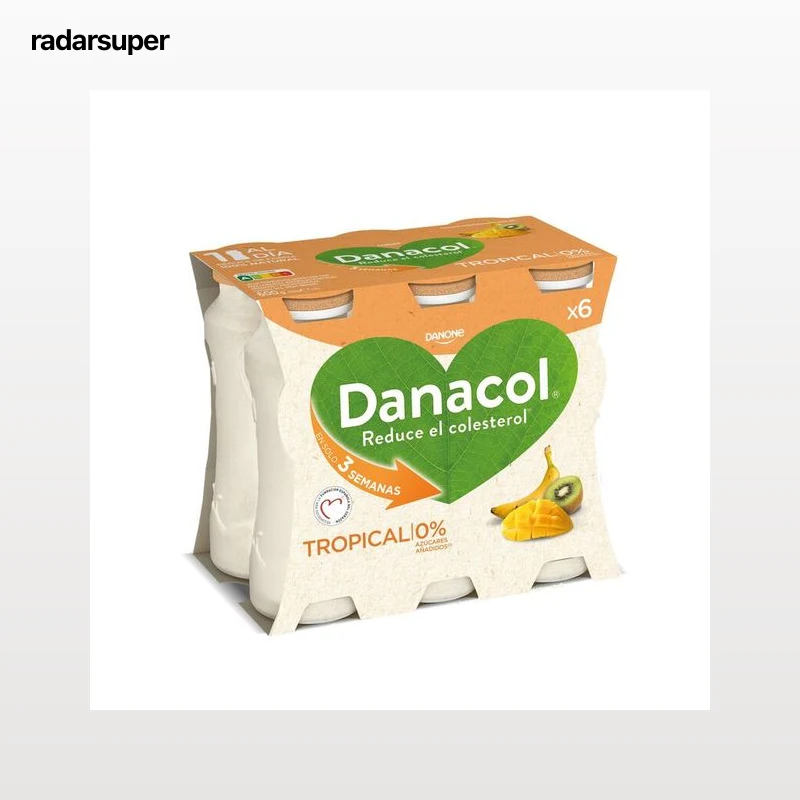 Bebida láctea Danacol colesterol pack 6 tropical