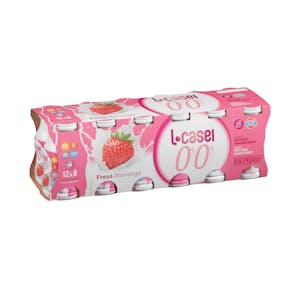 Bebida láctea de fresa L-casei 0% MG 0% azúcares añadidos