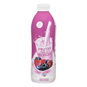 Bebida láctea de frutas del bosque